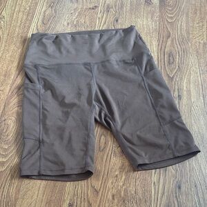 Amazon Essentials Women's Brown Bike Shorts